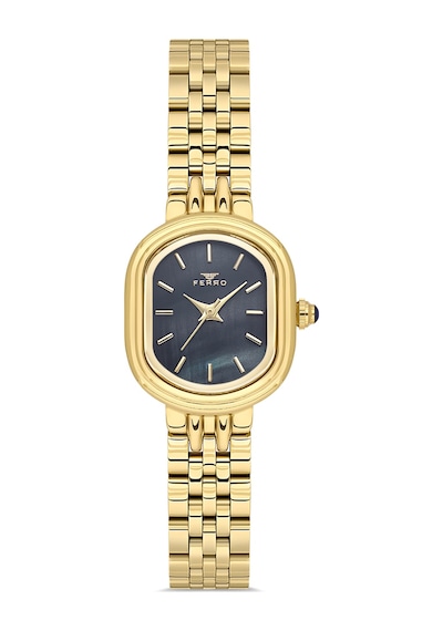 Ferro Fl88743a-b2 Quartz Çelik Sarı Siyah Kadran 22 Mm Kadın Kol Saati
