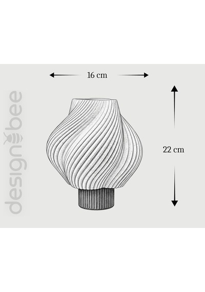 Designobee Krema- Modern Masa Ve Gece Lambası Ambiyans Lambası, Dekoratif Led Abajur, E14 Duy