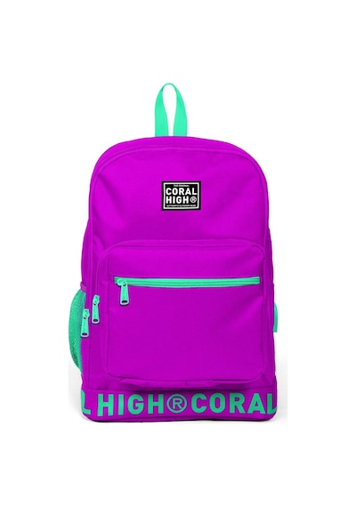 Coral High Nakış Logolu Usb Şarjlı Kulaklık Çıkışlı Koyu Pembe Sırt Çantası
