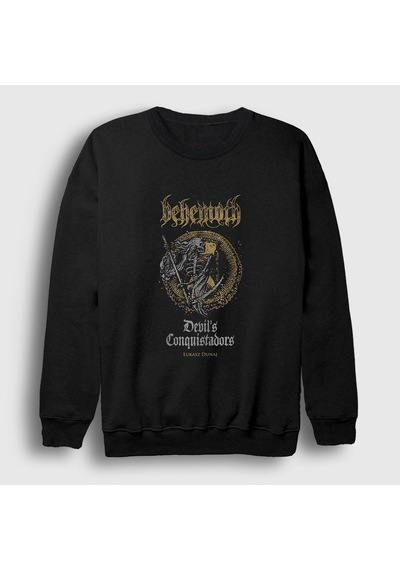 Presmono Unisex Reaper Behemoth Sweatshirt Siyah