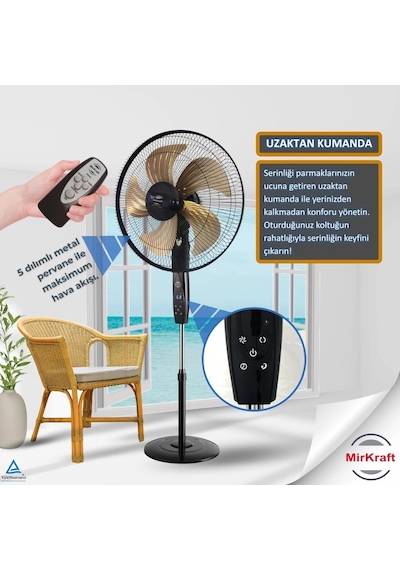 Mirkraft Fs-5018 Stand Fan Vantilatör 18'' Manuel