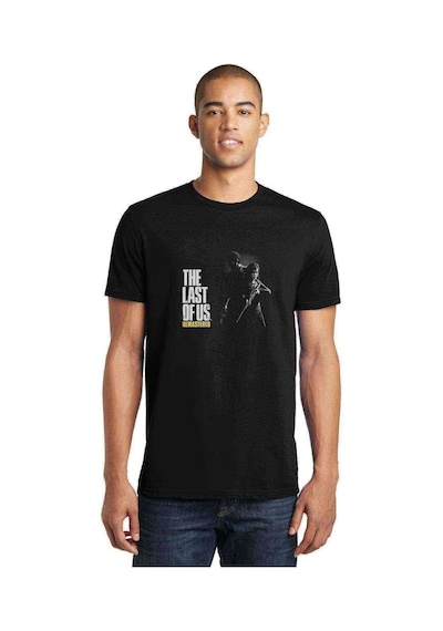 The Last Of Us Remastered Baskılı Siyah Erkek Tshirt (528820422)
