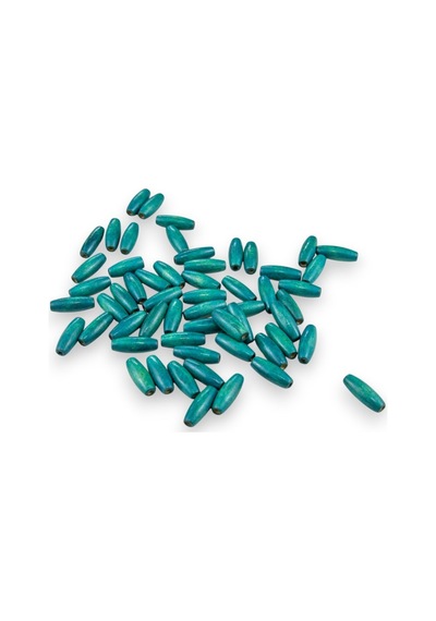 12 Mm Arpa Petrol Mavisi 22x6 Mm Ahşap Boncuk 35 Gr 70 Adet