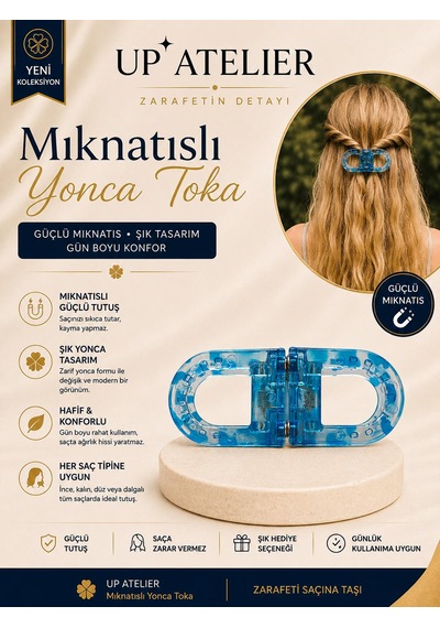 Mıknatıslı Kemik Toka 7cm Mavi 
