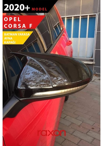 Opel Corsa F 2020+ Batman & Yarasa Ayna Kapağı Parlak Piano Black Sport
