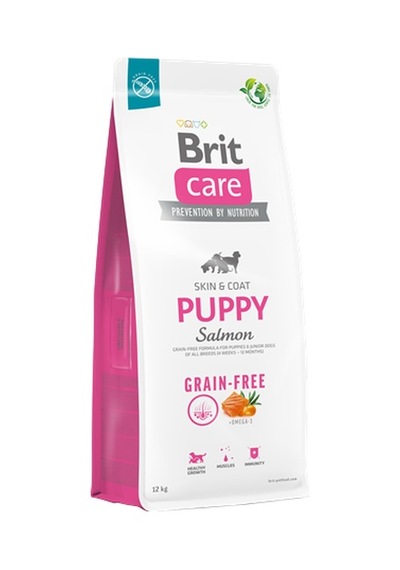 Brit Care Deri Ve Tüy Hassasiyeti Olan Yavru Köpekler İçin, Tahılsız, Somonlu Kuru Mama 12 Kg