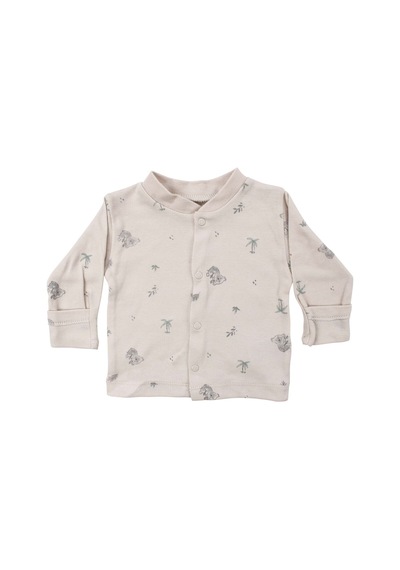 Bebegen Unisex Bej Koala Desenli Organik Üçlü Pijama Takımı Çok Renkli