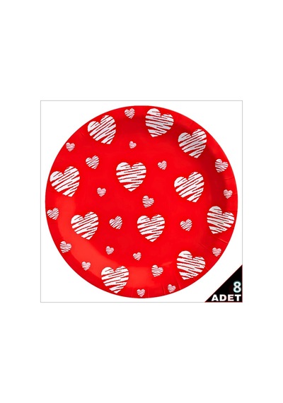 Love Karton Tabak - 23cm X 8 Adet