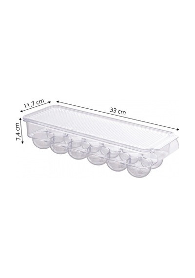 Ansan Ans E65-16 Şeffaf Yumurta Saklama Kabı 12'li 33 X 11,7 X 7,4 Cm Şeffaf