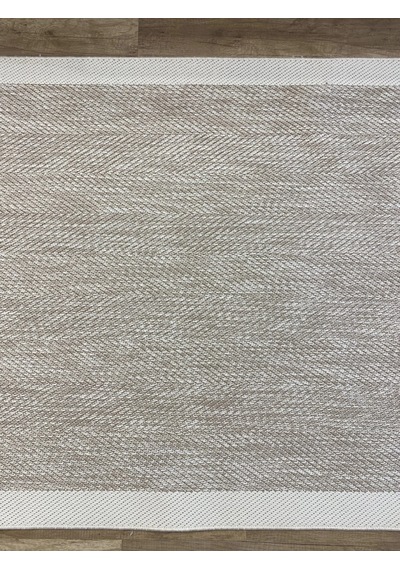 Hoom Rugs 1147 Bej Krem Sisal Plus Jüt Halı Siyah