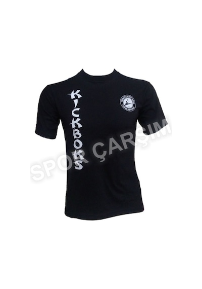 Spor_Carsim Kickboks Tişörtü,Likralı Penye Kumaş Siyah S,M,L,Xl