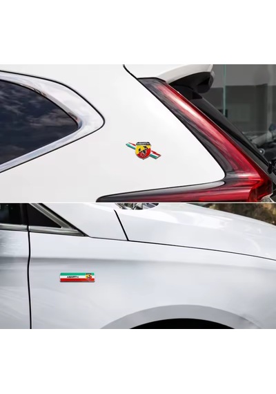 Fiat Abarth Logo 3d Alüminyum Etiket Abarth Amblem Rozet Çıkartma 4 Parça Set İthal