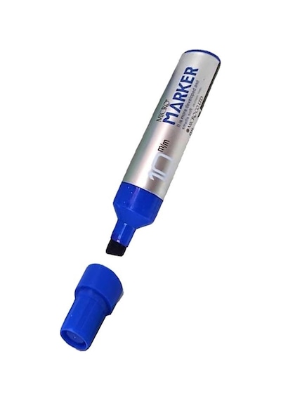 Permanent Markör Marker Kesik Uçlu Koli Kalemi Mavi 10 mm Çuval Kalemi Silinmez 1 Adet