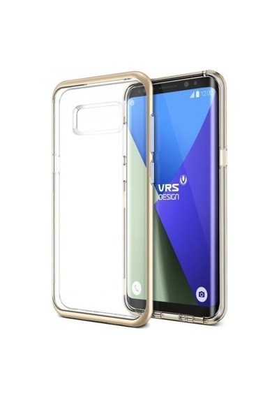 Verus Galaxy Uyumlu S8 Crystal Bumper Kılıf Shine Gold