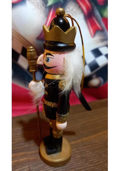 Kuşun Asker/fındıkkıran Ahşap 13 Cm Siyah