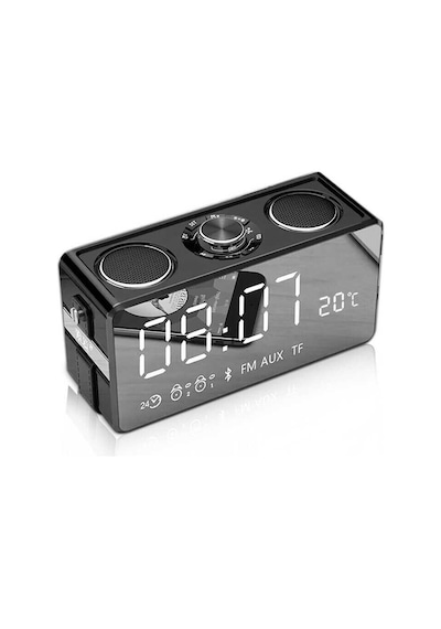 Soaiy S18 Taşınabilir Kablosuz Bluetooth Hoparlör - Dijital Saat & FM Radyo & USB & Hafıza Kartı - ZORE-219773