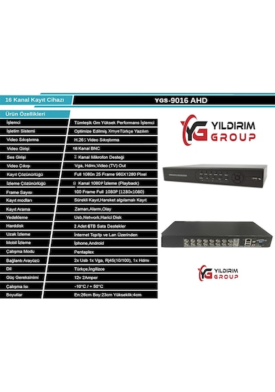 Dahua 12 Kameralı 2 Mp Ahd Güvenlik Kamera Sistemi