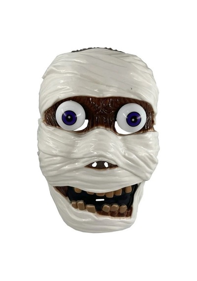 Mummy Halloween Horror Mask Vıp Cadılar Bayramı Korku Maskesi Gözleri Oynayan Maske Mumya Maskesi