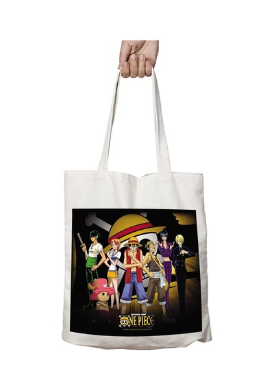 Art Hediye One Piece Shonen Jump Anime İki Tarafı Kalıcı Baskılı Yıkanabilir Okul Plaj Omuz Bez Çantası Çok Renkli