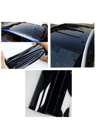 Piano Black Siyah Hava Kanallı Koruma Jelatinli 50cm X 3 Metre
