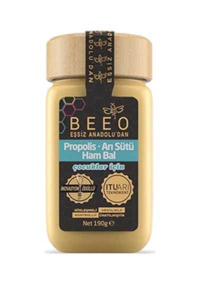 Bee'o Çocuklar İçin Propolis Arı Sütü Ham Bal Karışımı 190 G