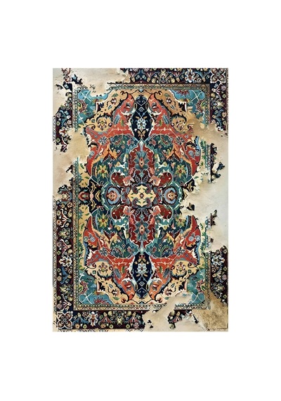 Kartela Halı Leno Halı Jüt Taban Dokuma Halı - 60 X 90 Cm Çok Renkli