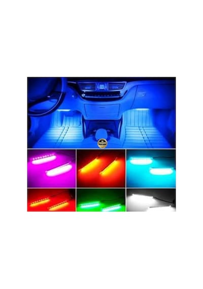 Opel Corsa B 1993-2000 İçin Uyumlu Araç İçi Ayak Altı Led Şerit Işık, 48 Led Rgb Atmosfer Aydın