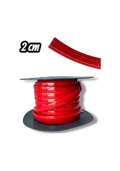 2 Cm Kırmızı Krom Yapıştırma Şerit 10 Metre Esnek Kendinden Yapışkanlı Dekoratif Krom Kaplama Araç, Mobilya Ve Ev De