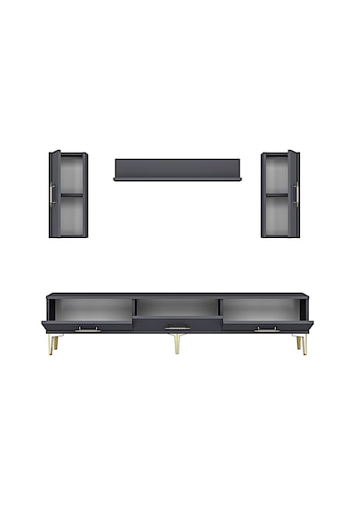 Tvr1832ag Slim Tv Ünitesi Takımı Antrasit-gold 180cm