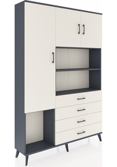 Arges Dolap 7 Raflı 4 Çekmeceli 3 Kapaklı 132x30x195 Antrasit-aytaşı/aytaşı Aytası/aytası Arges Dolap 7 Raflı 4 Çekmeceli 3 Kapaklı 132x30x195 Antrasit-aytaşı/aytaşı Aytası/aytası