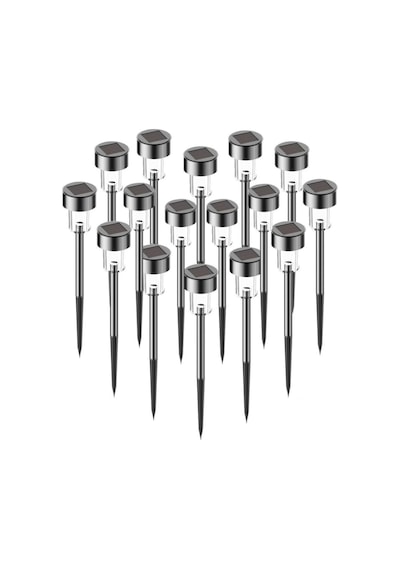 Solar Bahçe Lambası 10'lu Set Metal Güneş Enerjili Led Dış Mekan Aydınlatma, Su Geçirmez