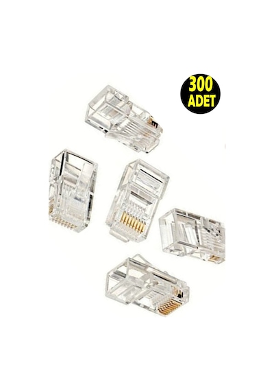 300 Adet Cat5 Cat6 Rj45 8p8c Jack Ethernet Internet Modem Kablosu Soketi Network Uç