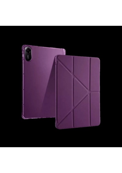 Xiaomi Redmi Pad 2 Kalemlikli Mars Tablet Kılıfı - Mürdüm Klasik