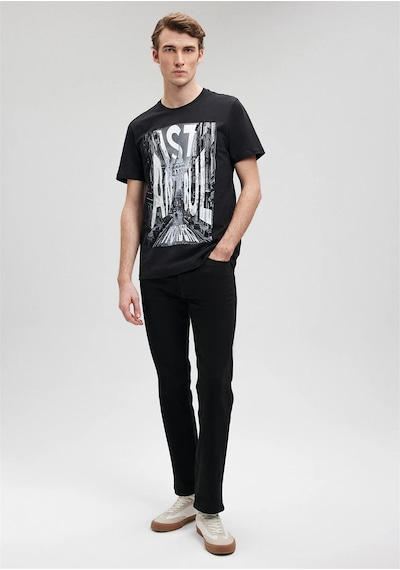 Mavi M067053-900 Siyah Erkek Regular Galata İstanbul Baskılı T-shirt Siyah
