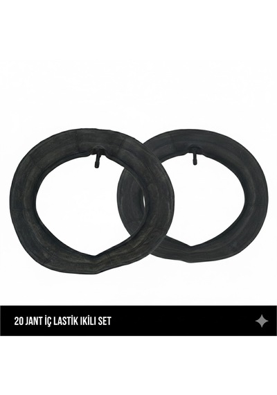 Güçlü Bisikletmotosiklet 20 Jant İç Lastik 2'li Set - 20x1.75 / 2.125 Uyumlu - Oto Kalın Sibop 2 Adet Bisiklet İç Lastiği