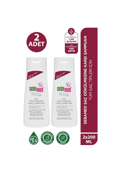 Sebamed Saç Dökülmesine Karşı Şampuan 200 Ml 2 Adet Dökülen