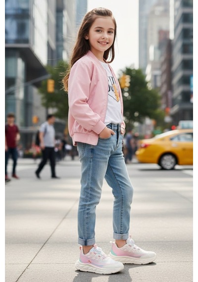 Marco Kids 05-26y518 Bej Pembe Ortopedik Günlük Kız Çocuk Spor Ayakkabı Pembe