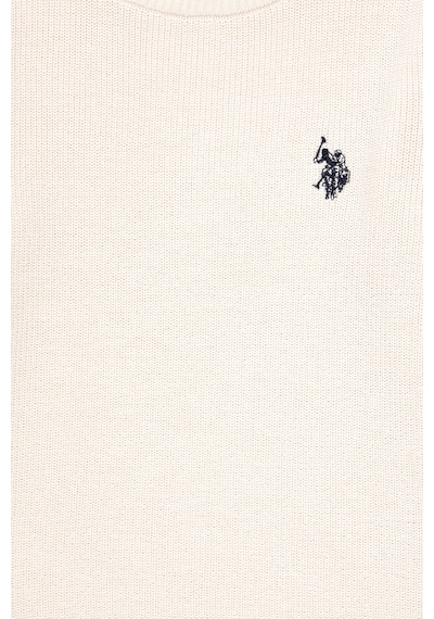 U.S. Polo Assn. Kız Çocuk Krem Bisiklet Yaka Basic Kazak 50293601-VR071