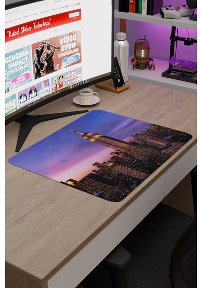 New York Amerika V1 48x40 Xl Gaming Kauçuk Kaymaz Taban Mouse Pad Fare Altlığı