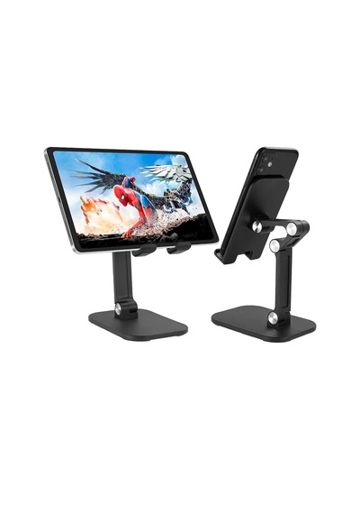Thentech Alüminyum Kaydırmaz Telefon Tablet Standı Masaüstü Kullanımı İçin Ayarlanabilir Üçgen Ayak