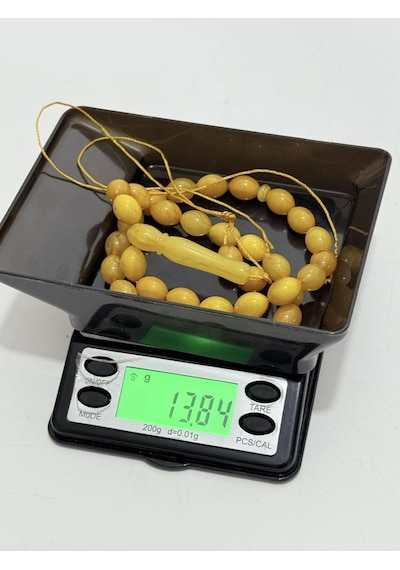Doğal Kaya Damla Kehribar Tesbih 33lük 13,80 Gram K020