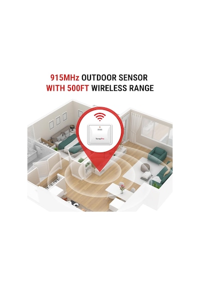 Tr Thermopro Tx-2b 915mhz Ek Nem Sensörü Uydurma Dış Mekan Su Geçirmez Verici, İç Mekan Dış Mekan Termometresi