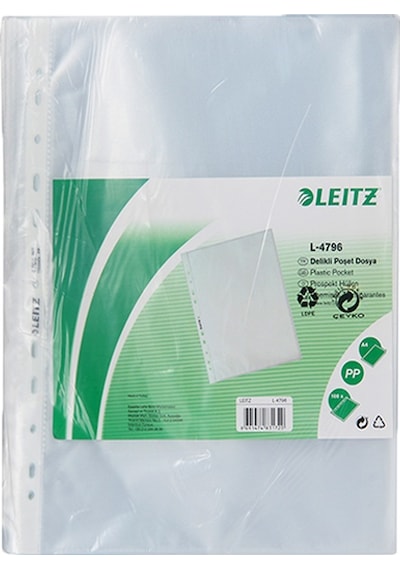 Leitz L-4796 A4 Şeffaf Buzlu 100lü Poşet Dosya