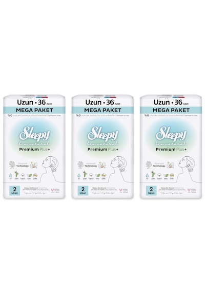 Bio Natural Premium Plus Ped Mega Paket Uzun 36x3 108 Adet