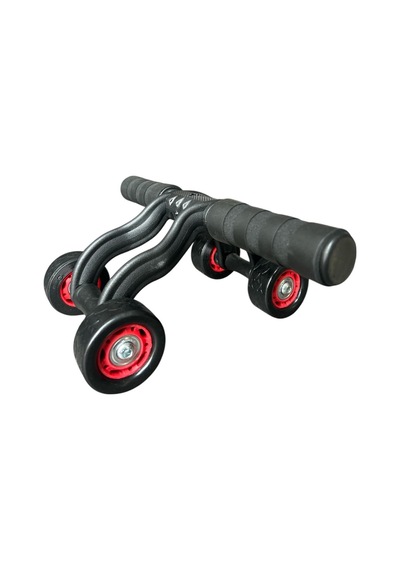 4 Tekerlekli Mekik Aleti Ab Wheel Diz Matı Hediyeli Karın Egzersiz Aleti Cks452