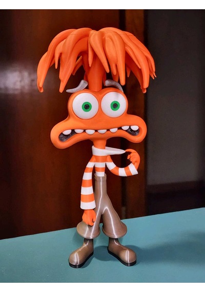 Anxiety Inside Out Eğlenceli Turuncu Saçlı Biblo