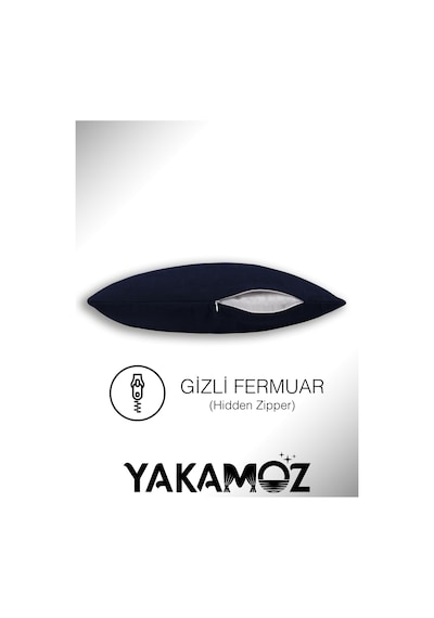 Lacivert Kırlent , Yastık Kılıfı Kadife Görünümlü Velvet Touch Serisi Lacivert