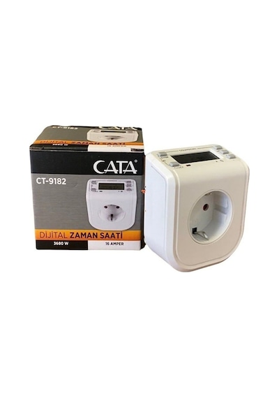Cata Zaman Ayarlı Dijital Saatli Priz Ct-9182 Cata