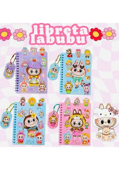 Kawai Sticker Defter 16 Sayfa Sticker 8 Sayfa Not Defteri Anahtarlık 250 Çok Renkli