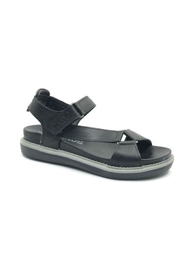 Venüs Sisu Hakiki Deri Comfort Ortopedik Kadın Sandalet Siyah